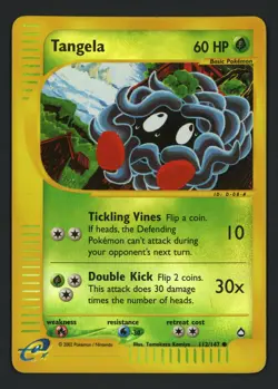Tangela 112/147 Reverse Aquapolis Common Pokemon TCG - Image 1