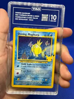 Pokemon Celebrations Classic Collection Shining Magikarp 66/64 TAG 10 W ART CASE - Image 3
