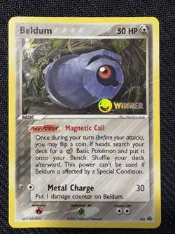 Pokemon TCG Beldum Promo Black Star 022 2004 Winner Stamped Vintage Card - Image 1
