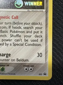 Pokemon TCG Beldum Promo Black Star 022 2004 Winner Stamped Vintage Card - Image 4