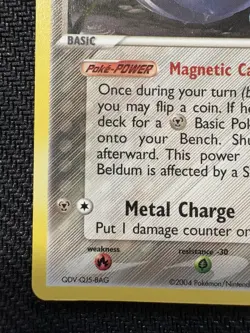 Pokemon TCG Beldum Promo Black Star 022 2004 Winner Stamped Vintage Card - Image 5