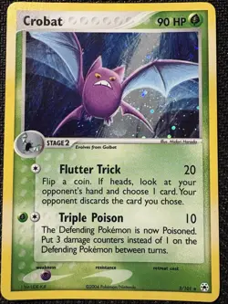Pokemon TCG Crobat Ex Hidden Legends 3/101 Holo Rare 2004 MP+ LP Vintage Card - Image 1