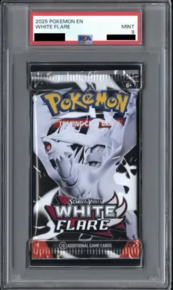 Pokemon Scarlet&Violet White Flare SEALED Booster Pack PSA 9 MINT - Image 1