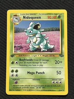 1999 Pokemon Nidoqueen 1st Edition Non-Holo Jungle Set 23/64 Vintage WOTC - Image 1