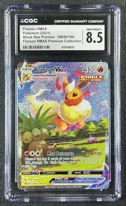 FLAREON VMAX CGC 8.5 2019-2023 POKEMON SWSH BSP #SWSH180 PREMIUM COLL 015 - Image 1