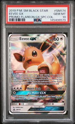 2019 POKEMON SM PROMO FLAREON GX SPECIAL COLLECTION #SM174 EEVEE GX PSA 10 - Image 1