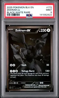 Reshiram EX *PSA 9* Black White Rare *Black Bolt* #172 * Pokemon - Image 1