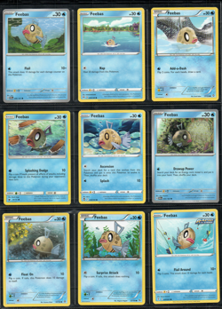 Pokemon TCG 9x Feebas Lot Evolving Skies Primal Clash Flashfire Mixed Cards - Image 1