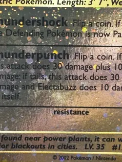 Electabuzz 2002 Winner Stamped #1 Reverse Holo Swirl Best Of Game WOTC Pokemon - Image 3