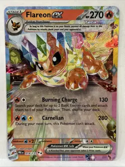 Pokemon TCG Flareon EX 014/131 Prismatic Evolutions Holo Double Rare - Image 1