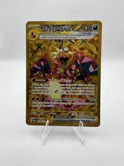 Charizard ex 228/197 Gold Full Art Hyper Rare Obsidian Flames NM Pokemon Card - Image 1