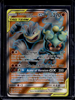 2019 Pokemon SM Unbroken Bonds Marshadow Machamp Tag Team #198/214 - Image 1