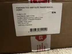Pokemon Sun & Moon Base ETB SM01 Elite Trainer Box Case of 10x Sealed ETBs - Image 1