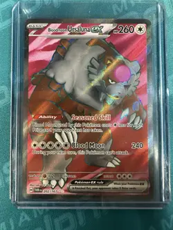 Pokemon TCG Bloodmoon Ursaluna ex 202/167 Sv06: Twilight Masquerade Holo NM - Image 1