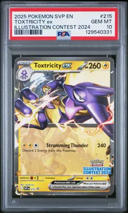 2025 POKEMON SVP PROMO ILLUSTRATION CONTEST 2024 #215 TOXTRICITY EX PSA 10 - Image 1