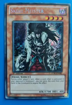 Lightly Played Yugioh EUROPRINT Skull Meister STBL-EN081 Secret Rare 1st Edition - Image 1
