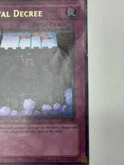 Royal Decree TP4-001 Tournament Pack 4 Unlimited Ultra Rare #3 Damaged - Image 3