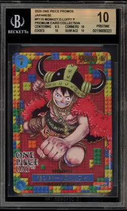 One Piece CCG Monkey.D.Luffy Premium Card Coll. Promo P-110 BGS 10 Pristine - Image 1