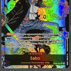 Sabo OP04-083 Manga Alternate Art Kingdoms of Intrigue One Piece Bandai TCG CCG - Image 3