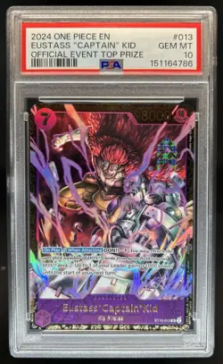 2024 One Piece Official Event Top Prize Eustass Captain Kid #ST10-013 PSA 10 - Image 1