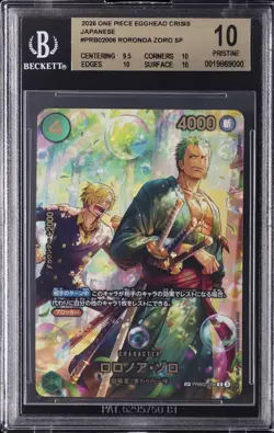 2026 ONE PIECE EGGHEAD CRISIS JAPANESE SP #PRB02006 RORONOA ZORO BGS 10 - Image 1