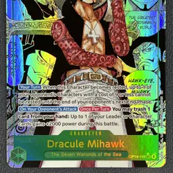 Dracule Mihawk OP14-119 Manga The Azure Sea's Seven One Piece Bandai TCG CCG - Image 3