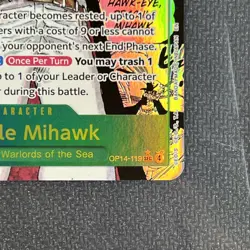 Dracule Mihawk OP14-119 Manga The Azure Sea's Seven One Piece Bandai TCG CCG - Image 5