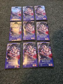 Lot Of 9 NEW One Piece TCG: The Azure Sea's Seven Sleeved Booster - Image 1