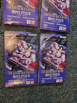 Lot Of 9 NEW One Piece TCG: The Azure Sea's Seven Sleeved Booster - Image 2