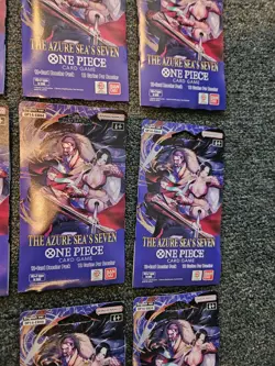 Lot Of 9 NEW One Piece TCG: The Azure Sea's Seven Sleeved Booster - Image 3