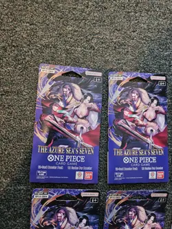 Lot Of 9 NEW One Piece TCG: The Azure Sea's Seven Sleeved Booster - Image 5
