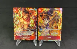 One Piece Sabo-Portgas D. Ace Illustration Box Vol. 5 Promo OP05-007 & ST15-005 - Image 1