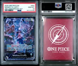 PSA 10 2025 ONE PIECE ENGLISH VERSION 2ND ANNIVERSARY MONKEY D. LUFFY 061 - Image 3
