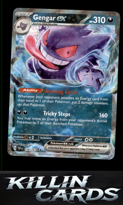Gengar ex - 104/162 104/162 Pokemon Double Rare SV05: Temporal Forces Card NM - Image 1