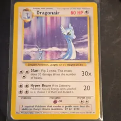 Pokemon Dragonair Base Set 18/102 Uncommon 80 HP English Card MP - Image 1