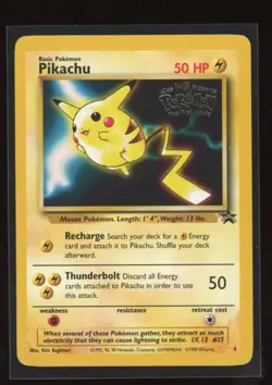 Pokemon Pikachu TCG Black Star Promo #4 First Movie Promo Card - Image 1