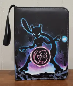 Mew And Mewtwo Pokemon Card Binder 400 Slots 4 Pocket Sleeves - Image 1