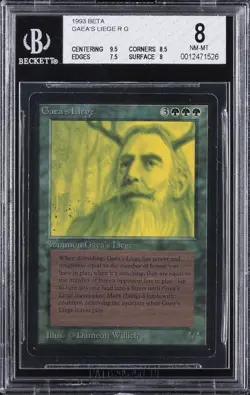 1993 MAGIC: THE GATHERING BETA GAEA'S LIEGE BGS 8 - Image 1