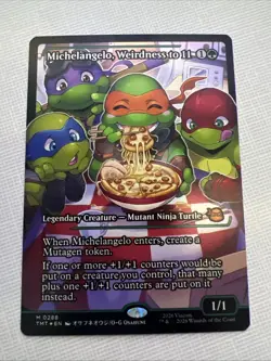 Michelangelo, Weirdness to 11 (Showcase Foil) - Teenage Mutant Ninja Turtles MTG - Image 1