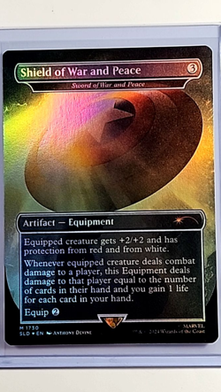 MTG Magic The Gathering Secret Lair Borderless Foil 1730 Shield of War and Peace - Image 1