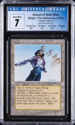 1993 MAGIC: THE GATHERING ARABIAN NIGHTS UNCOMMON ISLAND OF WAK-WAK CGC 7 - Image 1