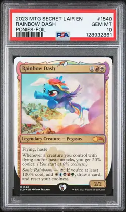 2023 MAGIC: THE GATHERING SECRET LAIR DROP #1540 RAINBOW DASH PSA 10 - Image 1