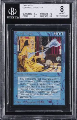 1993 MAGIC: THE GATHERING BETA CONTROL MAGIC BGS 8 - Image 1