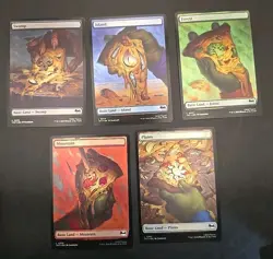 MTG Teenage Mutant Ninja Turtles Full Art Lands Foil #253-257 Near Mint - Image 1