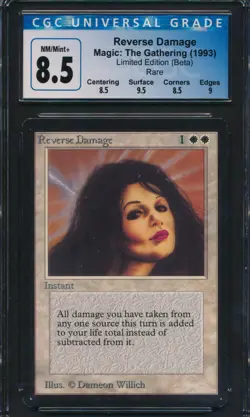 Beta Reverse Damage CGC 8.5 Graded Magic MTG (0080) -magicgraders- - Image 1