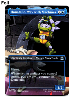 Donatello, Way with Machines (BORDERLESS FOIL) Teenage Mutant Ninja Turtles MTG - Image 1