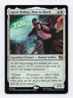Agent Bishop, Man in Black (Foil) 002 (R) MTG Teenage Mutant Ninja Turtles (TMT) - Image 1