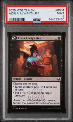 2025 MTG AVATAR: THE LAST AIRBENDER #0084 AZULA ALWAYS LIES PSA 9 - Image 1