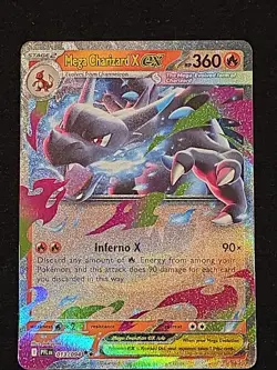Mega Charizard X ex 013/094 Me02: Phantasmal Flames Holo Pokemon TCG -NM - Image 1