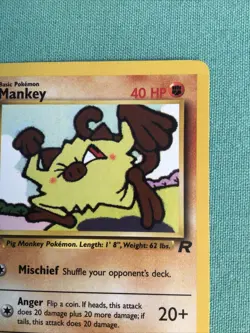 1st Edition Team Rocket Mankey 61/82 Pokemon Card - Image 2